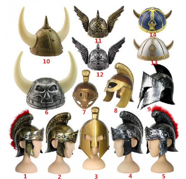 New-modeled-antique-plastic-warrior-helmet-General-Viking-helmet-Spartak-Rome-party-Halloween-cavalier-helmet-Free