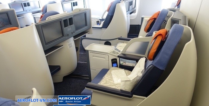 Hạng ghế Business của Aeroflot cực kì "sang chảnh"