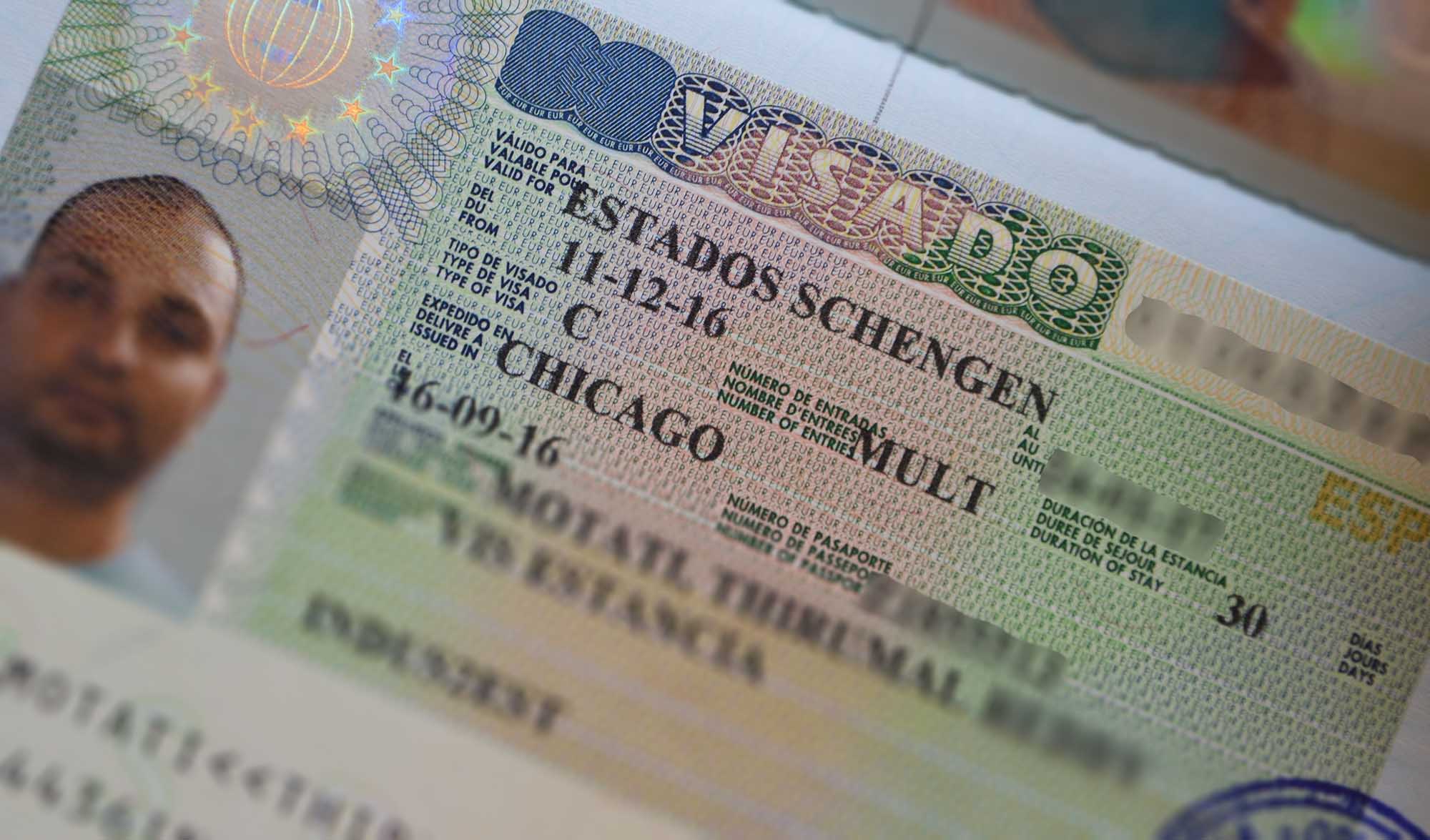 Mặt của visa Schengen